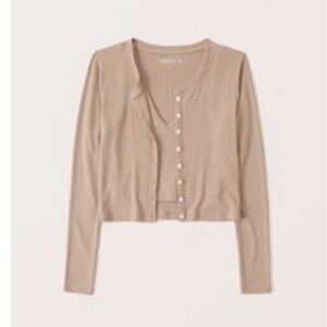 Abercrombie & Fitch Tan Button Down Shirt